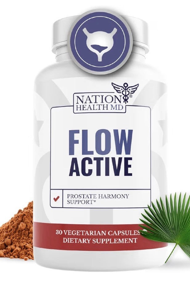 NATION HEALTH MD Flow Active Prostate Bladder Health Support Supplement 30 Caps