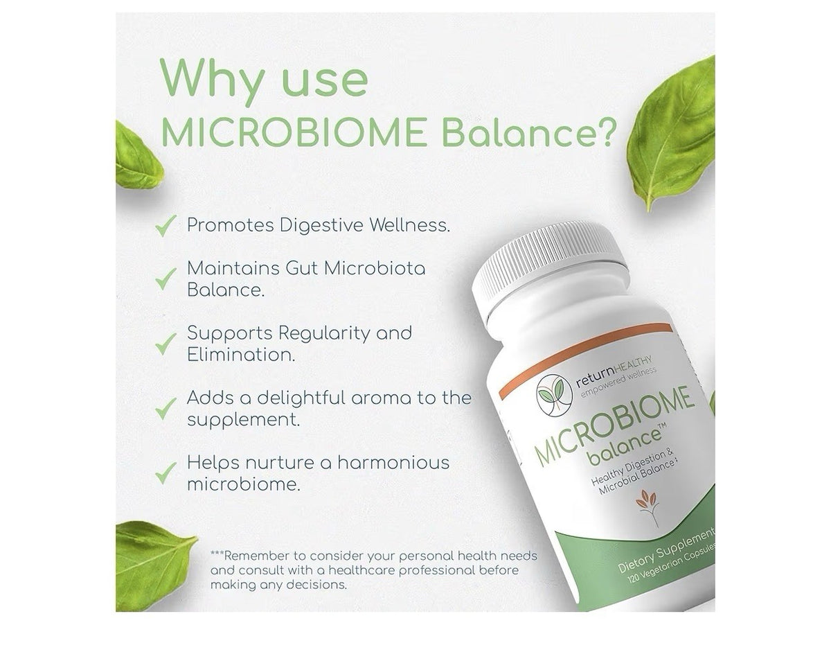 Microbiome Balance Healthy Digestion Microbial Balance Gut Digestive Health 120c
