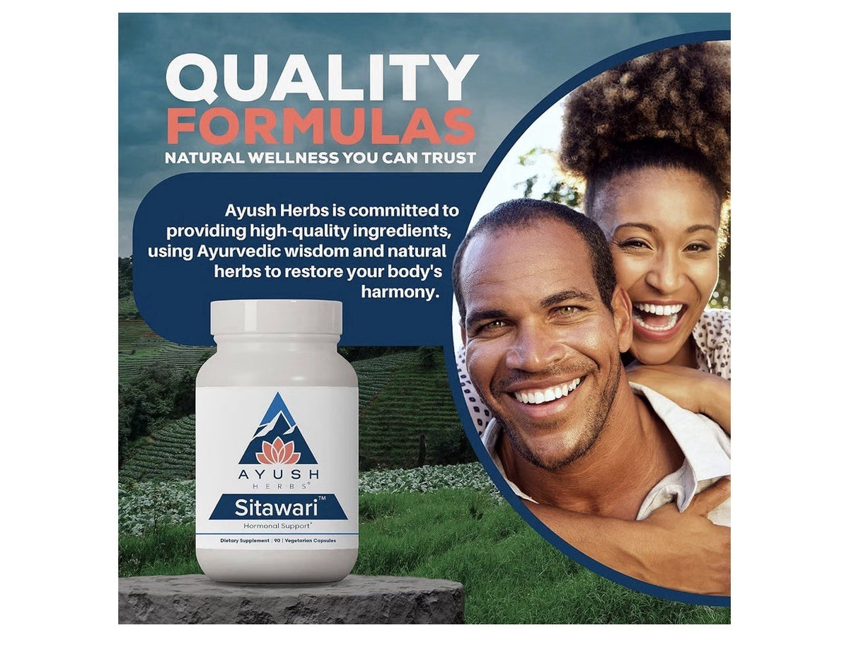 Ayush Herbs Sitawari Hormonal Support Shatavari for Women 90 Capsules