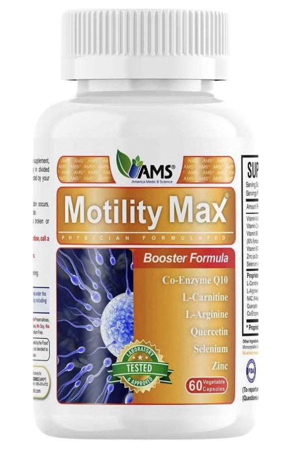 America Medic & Science Motility Max Booster Formula Sperm Motility 60 Capsules