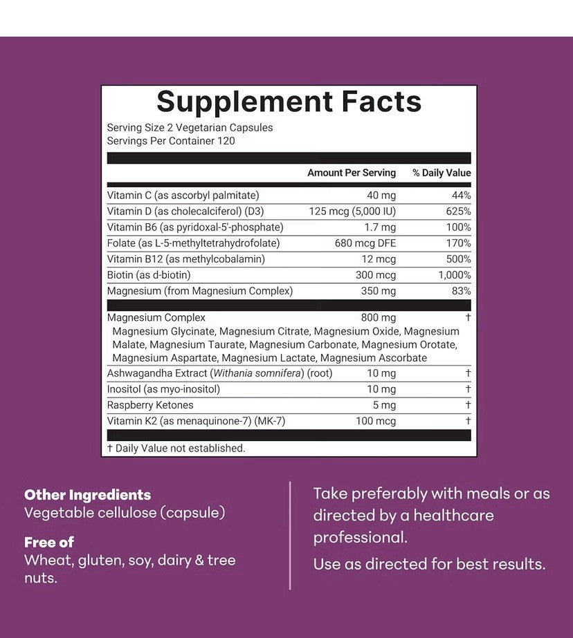 Micro Ingredients Magnesium Complex for Women Clean Ingredients 240 Capsules