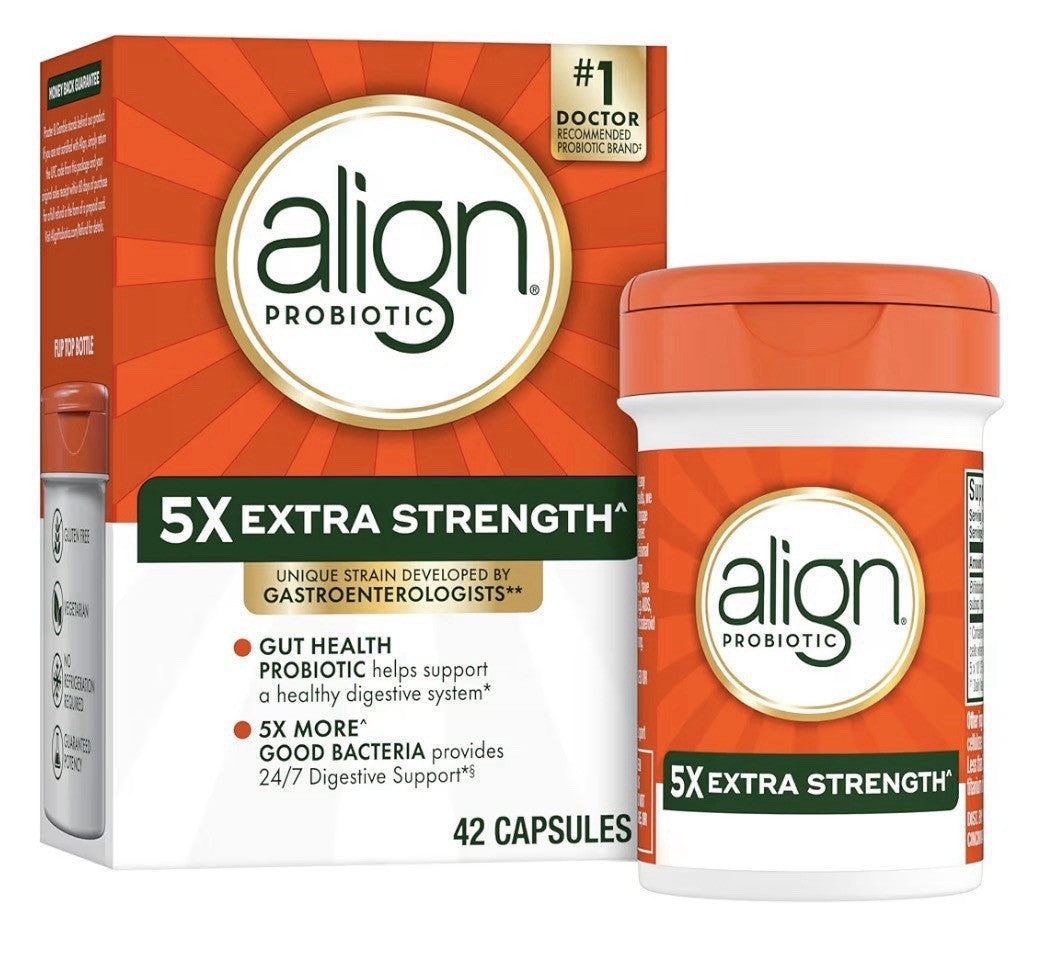Align Probiotic 5x Extra Strength Probiotics Gut Health for Women and Men 42caps