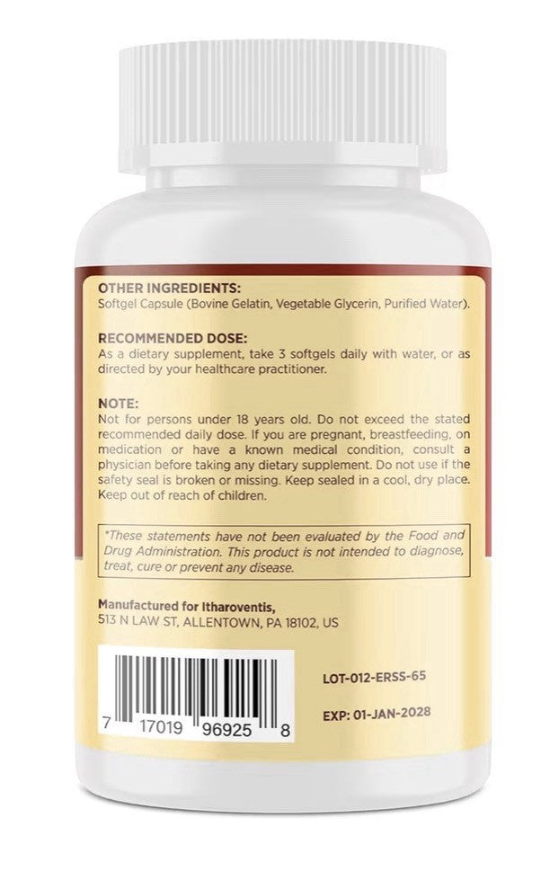 2Pack Itharoventis Cholesterol Supplements with Plant Sterols Niacin 180Softgel