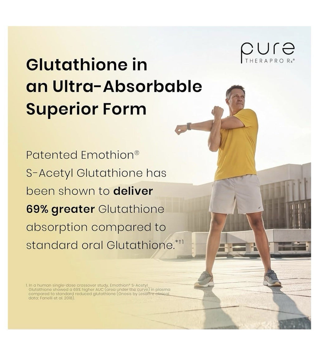 Pure Therapro Rx S-Acety!Glutathione Gold 200mg 2 MonthSupply Acid-Resistant