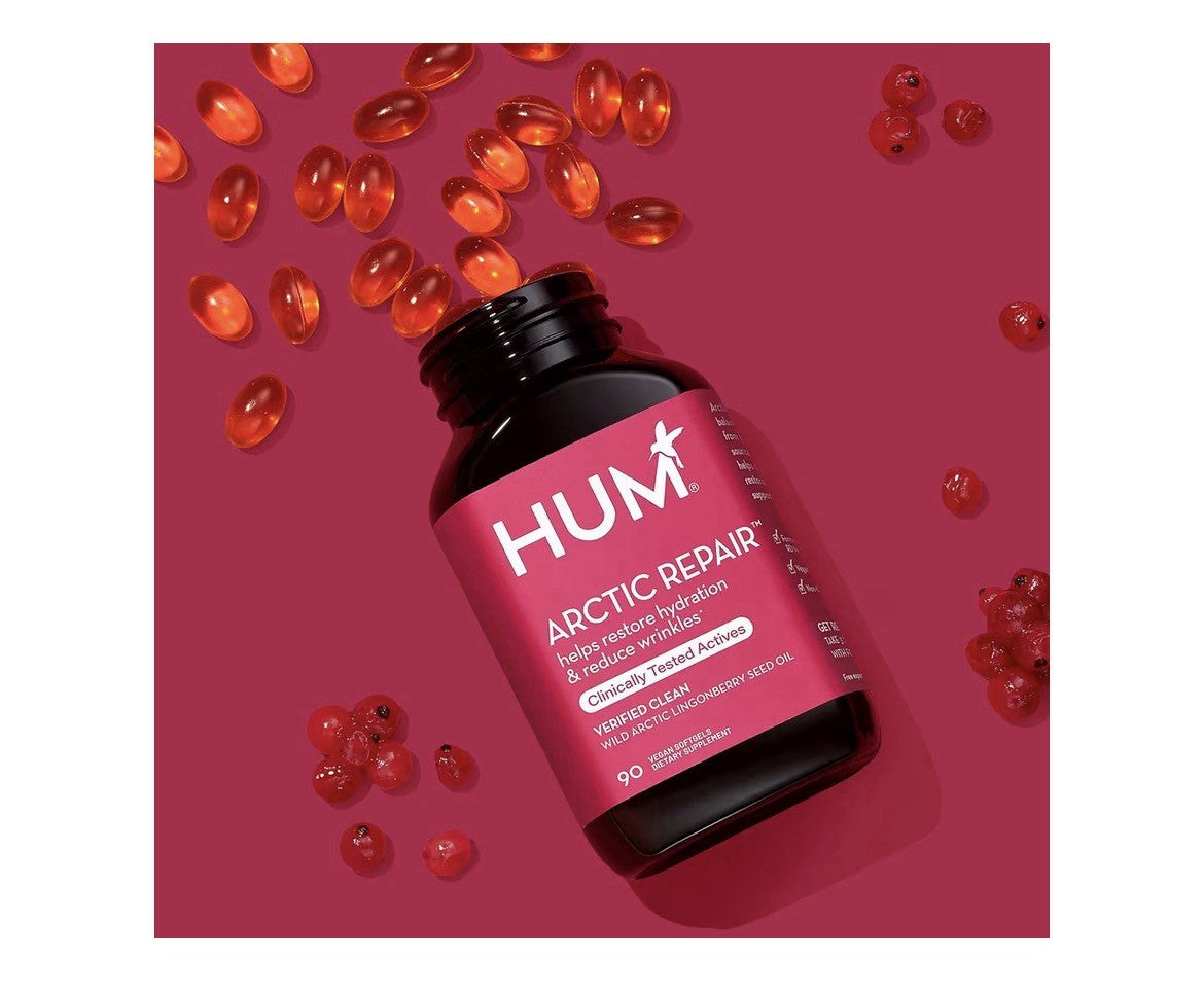 HUM Arctic Repair Clear Skin Supplement with Omega 3 Support Wrinkles 90capsules