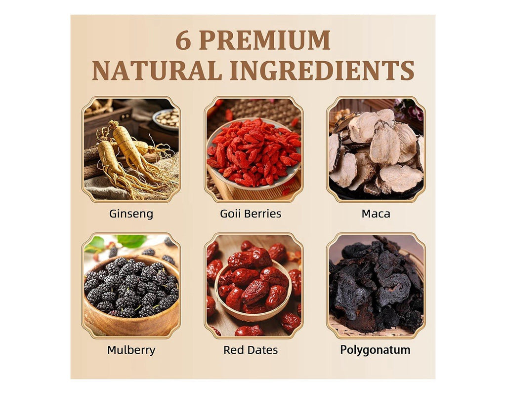 Wanciment Ginseng Five Treasures Tea Kidney Tea Kidney Cleanse Detox 40 Teabags