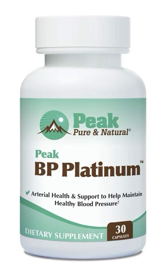 Peak Pure & Natural Peak BP Platinum Arterial Blood Pressure Health Support 30ca