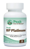 Peak Pure & Natural Peak BP Platinum Arterial Blood Pressure Health Support 30ca