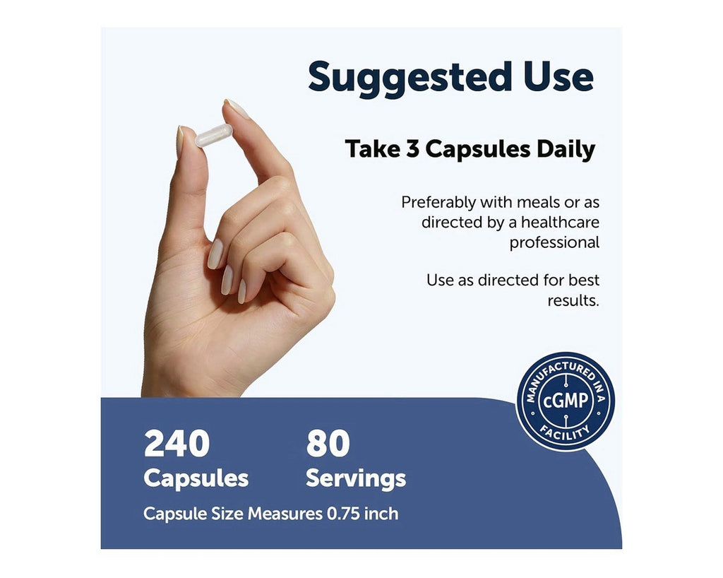 Micro Ingredients Fiber + Pro+Pre+Postbiotics+Enzymes 240 Vegetarian Capsules