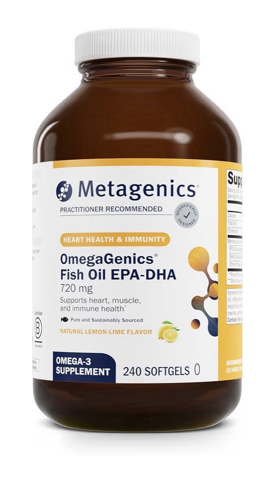 Metagenics OmegaGenics Fish Oil EPA-DHA 720 mg Heart Health Immunity 240softgels