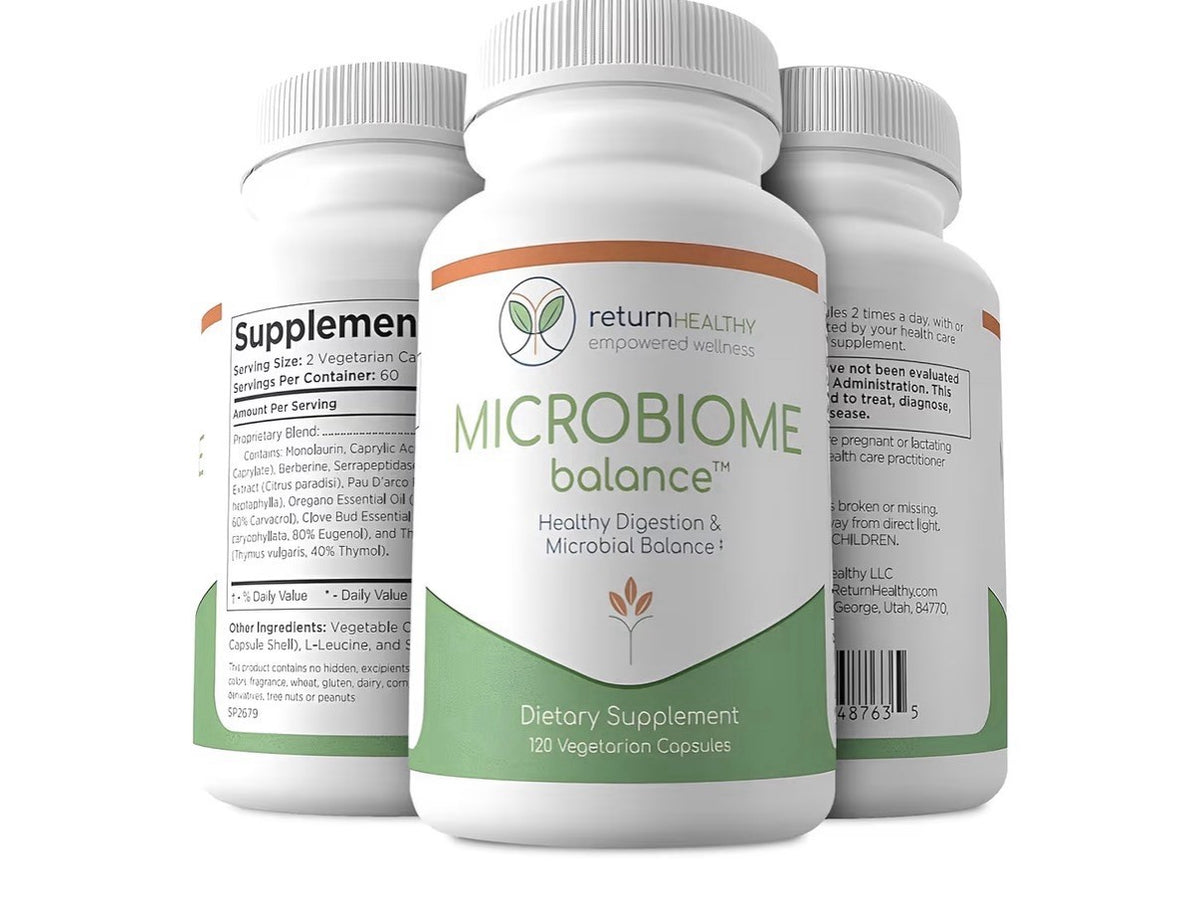 Microbiome Balance Healthy Digestion Microbial Balance Gut Digestive Health 120c