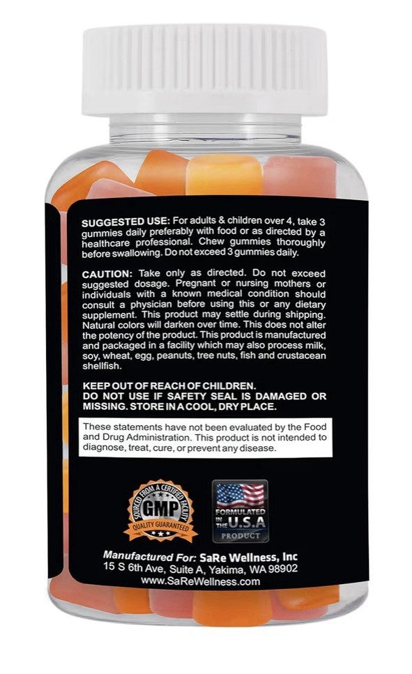 CLINICAL DAILY Fiber Max Natural Probiotic High Fiber 60 Gummies For Adults Kids