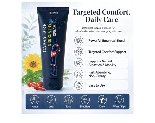 2 Pack Capsaicin Neuropathy Relief Cream Feet Hands Legs Joints Muscles Waist