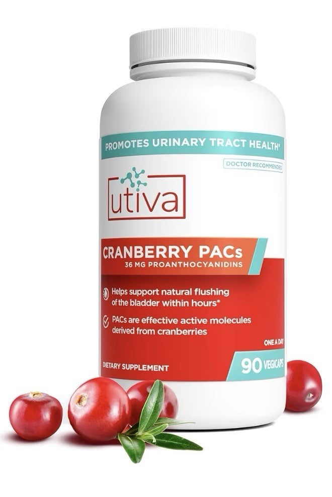 Utiva Cranberry PACs Urinary Tracy Health For Women And Men 90 Capsules
