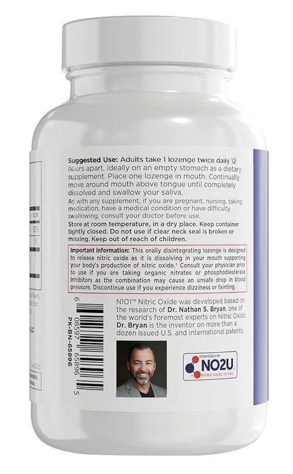N1O1 Nitric Oxide Lozenges Nitric Oxide Supplement Daily Health 120Lozenge 2Pack