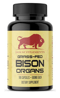 LGS Supplements Grass Fed Bison Organ Supplement For Whole Body Wellness 180caps