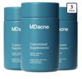 MDacne Vitamins + Minerals Clear Calm Skin Redness Customized Supplements 3 Pack
