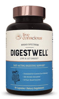 Live Conscious DigestWell Fast-Acting Digestive Support Gas & Bolting 90 Capsule