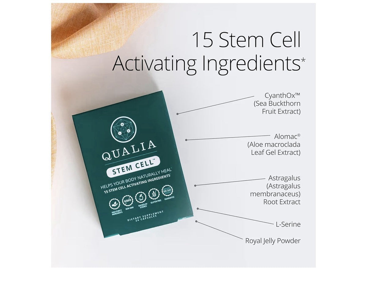 Qualia Stem Cell Helps Your Body Naturally Heal Dietary Supplement 24 Capsules