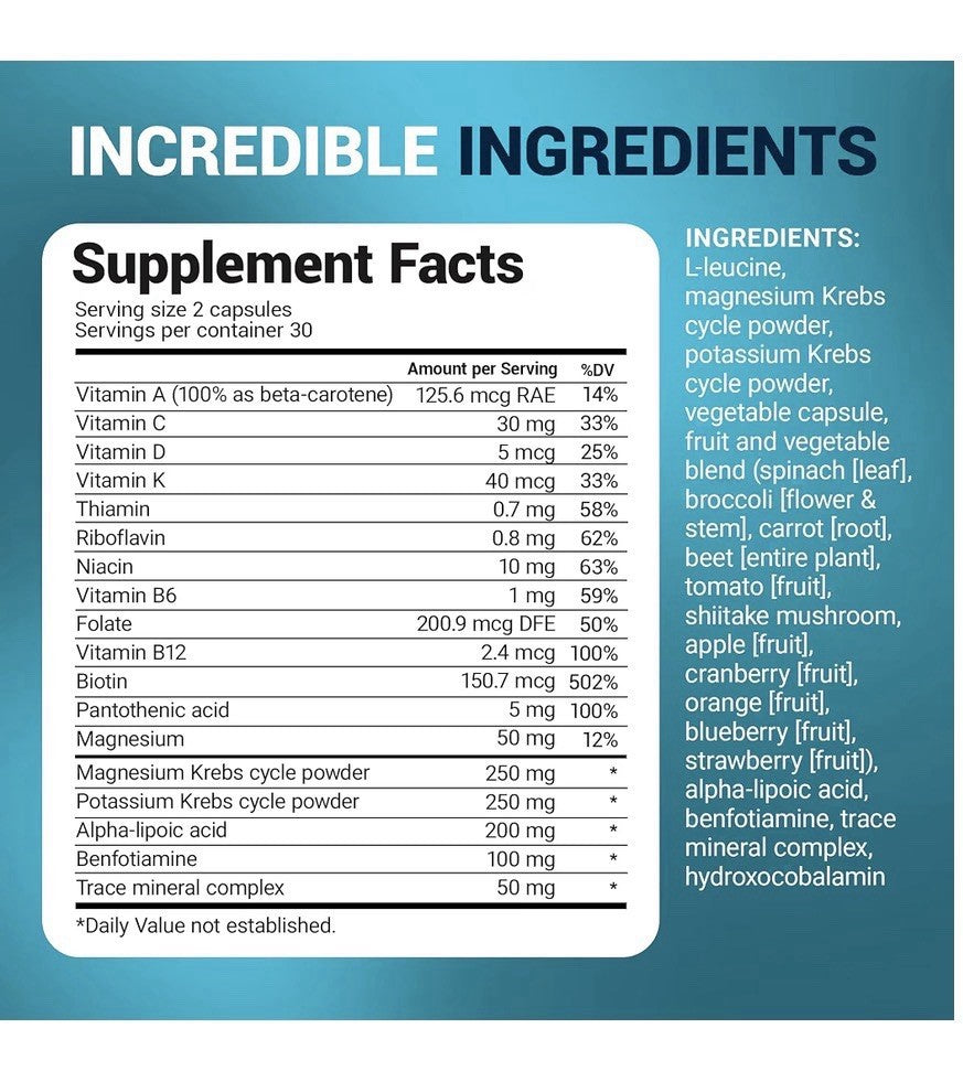 Dr. Berg Whole Food Multivitamin with Minerals Supports Whole Body Health 60caps
