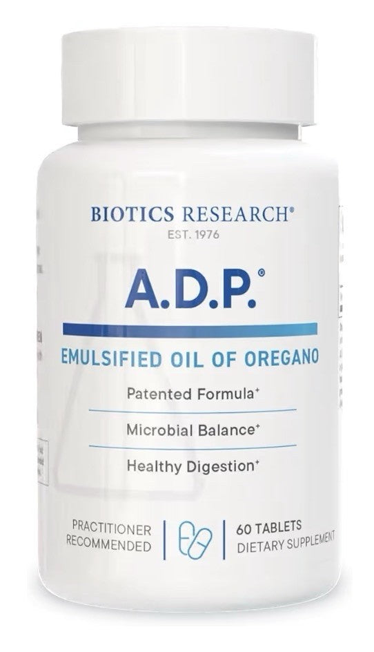 Biotics Research A.D.P. Emulsified Oil of Oregano for GI Health 60 Tablets