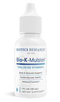 Biotics Research Bio K Mulsion Vitamin K Liquid Drops Bone Vascular Immune 1oz