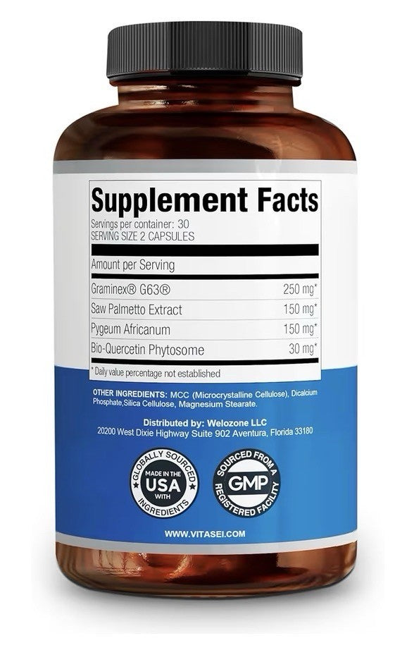 VITASEI Prostabionic Prostate Health Supplement Reduce Bathroom Trips 60capsules