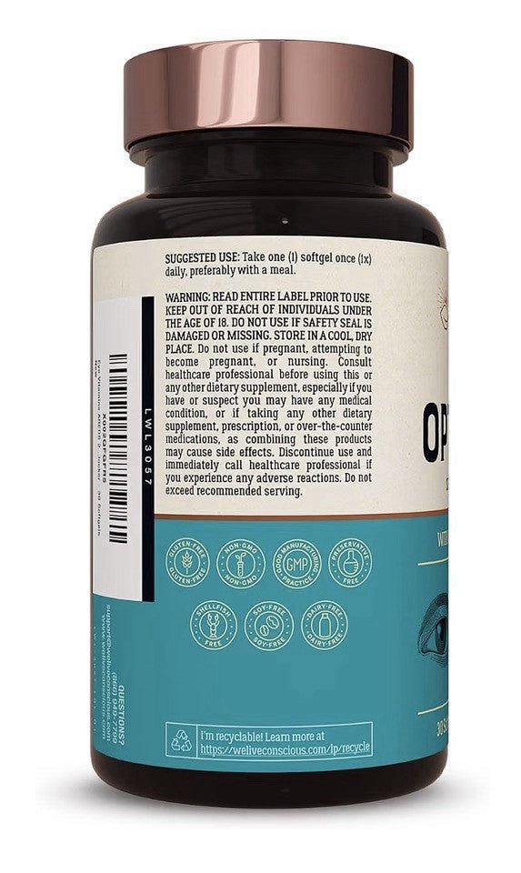Live Conscious OPTIWELL Vision & Eye Health Vitamins AREDS 2 Ingredients 2 Pack