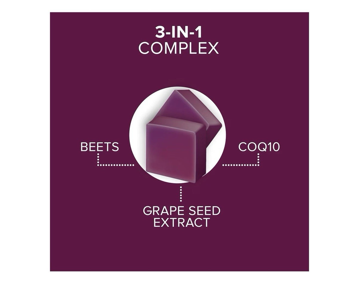 Qunol Blood Pressure Support Beet with CoQ10 Heart Circulation Health 60 Chews