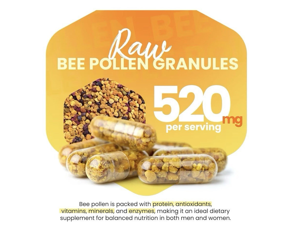 HONEYBEEZONE Bee Pollen Granules Natural Healthy Superfood Energy Immunity 60cap