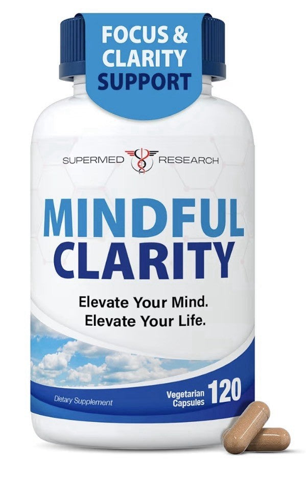 Supermed Research Midfull Clarity Elevate Your Mind Focus Brain Supplement 120ca