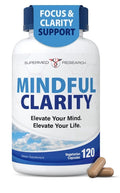 Supermed Research Midfull Clarity Elevate Your Mind Focus Brain Supplement 120ca