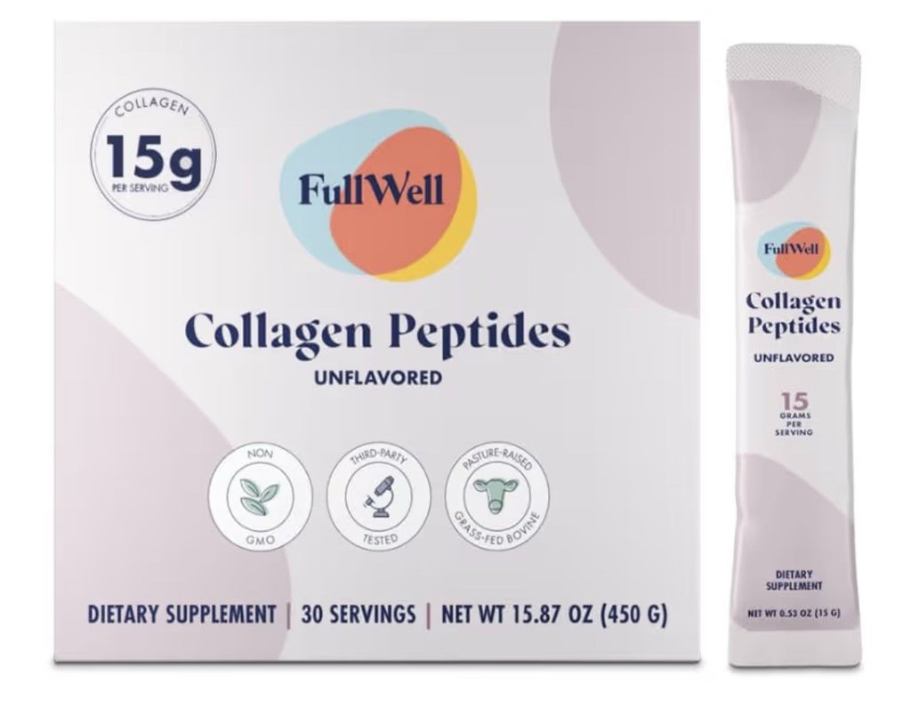 FullWell Collagen Peptides Powder Sticks Unflavored Skin Health 30 Sticks