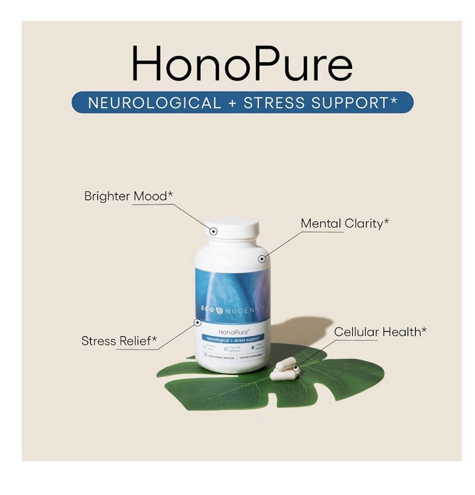 EcoNugenics HonoPure Neurological Stress Support Cognitive Supplement 120Capsule