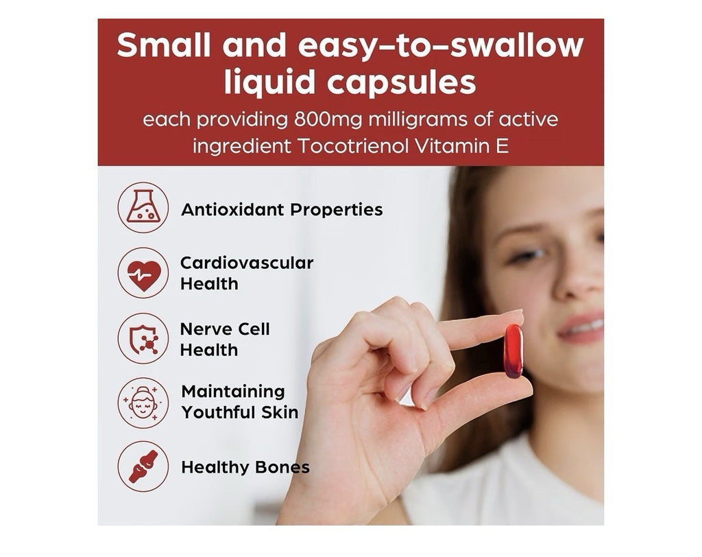 Kroppssund Tocotrienols 800mg Antioxidant Immune Health 60 Liquid Capsules