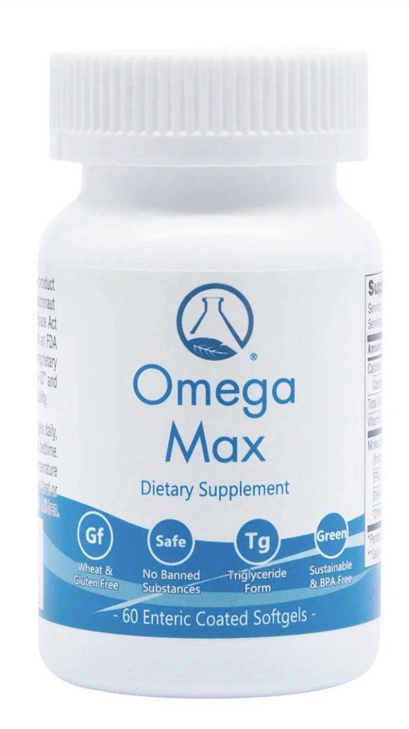 Nugevity Omega Max No Burp Fish Oil Omega 3 EPA DHA Heart Brain Vision 60Softgel