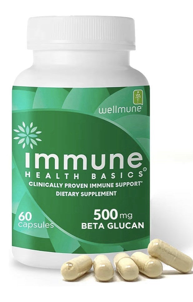Immune Health Basics Wellmune Immune Support 500mg Beta Glucan Supplement 60caps