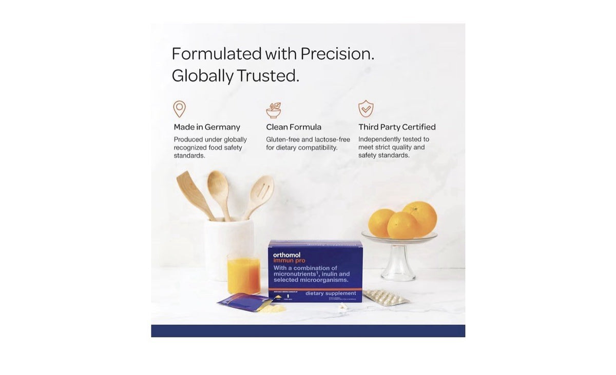 Orthomol Immun Pro Immune Support Gut Health Probiotics Prebiotics 30 Daily Serv