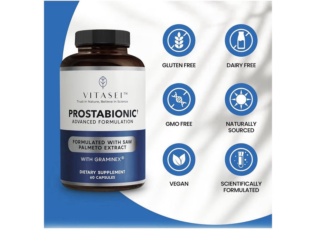 VITASEI Prostabionic Prostate Health Supplement Reduce Bathroom Trips 3 Pack