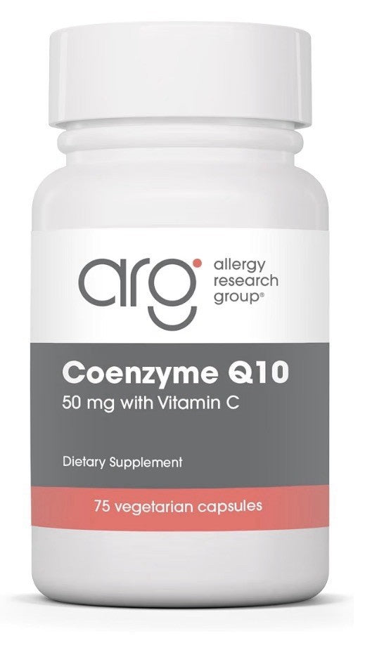 Allergy Research Group Coenzyme Q10 50mg CoQ10 With Vitamin C 75 Capsules