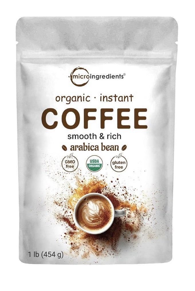 Organic Instant Coffee Powder Arabica Bean Coffee Beans Organic Smooth &Rich 1lb