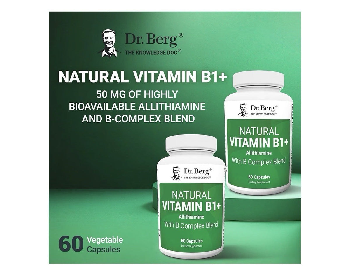 Dr. Berg Natural Vitamin B1+ Allithiamine With B Complex Blend Woman & Men 60cap