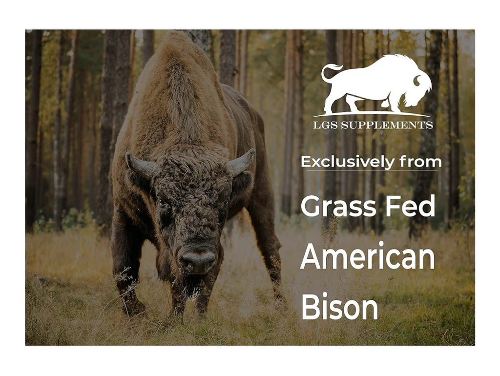 LGS Supplements Grass Fed Bison Organ Supplement For Whole Body Wellness 180caps