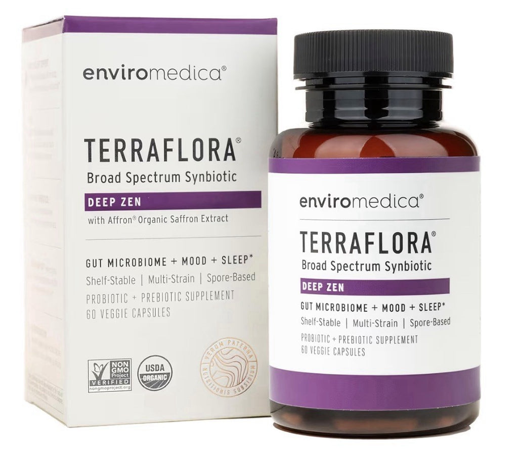Enviromedica Terraflora Deep Zen Synbiotic Spore Based Probiotics Prebiotics 60c