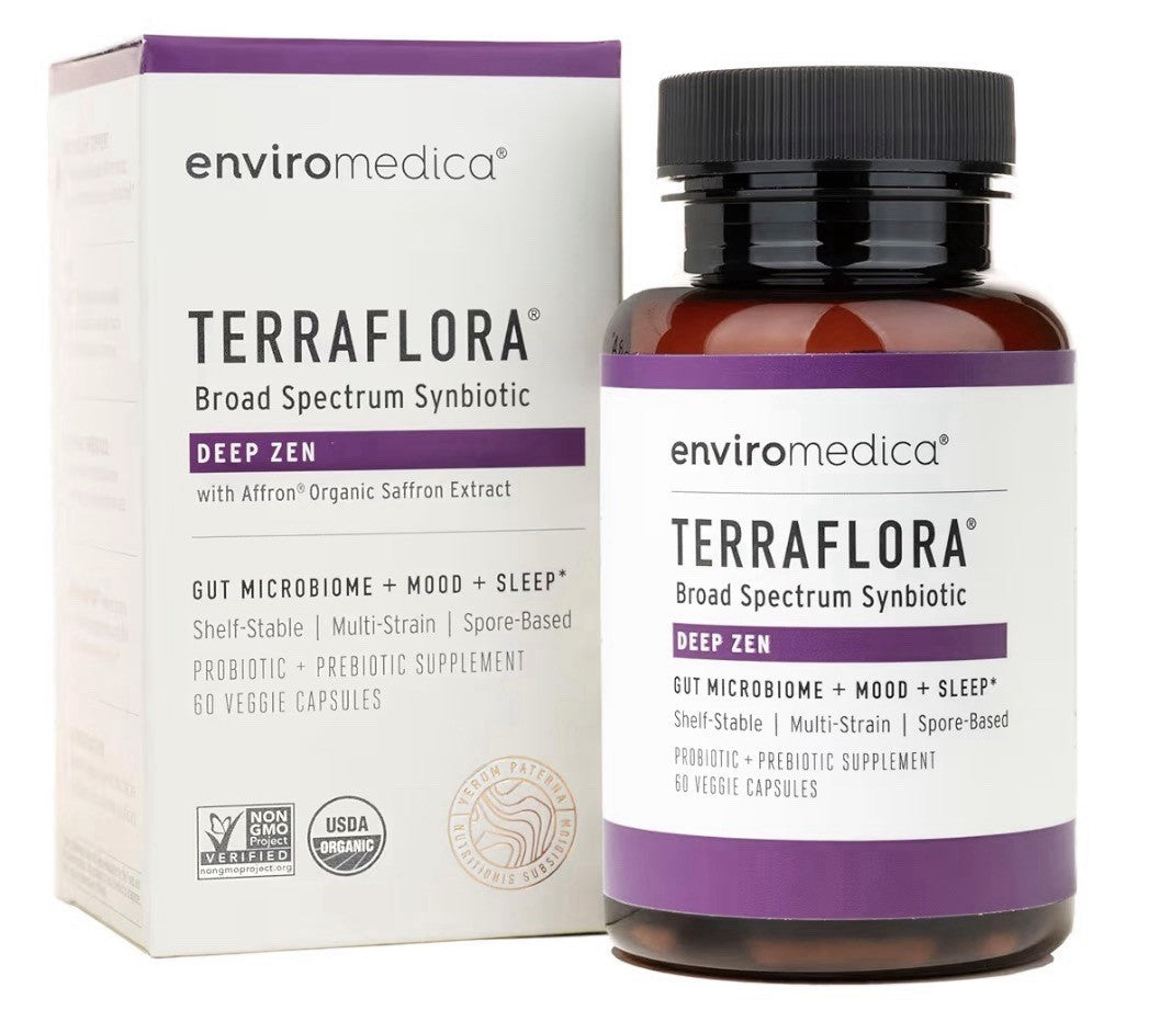 Enviromedica Terraflora Deep Zen Synbiotic Spore Based Probiotics Prebiotics 60c