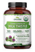 Zazzee Milk Thistle Silymarin Flavonoids Liver Function Detox Cleanse 120capsule