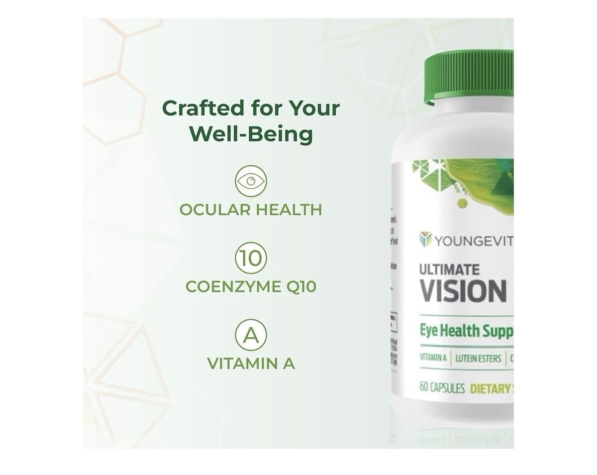 Youngevity Ultimate Vision FX Eye Health Support Vitamin & Minerals Blend 60caps