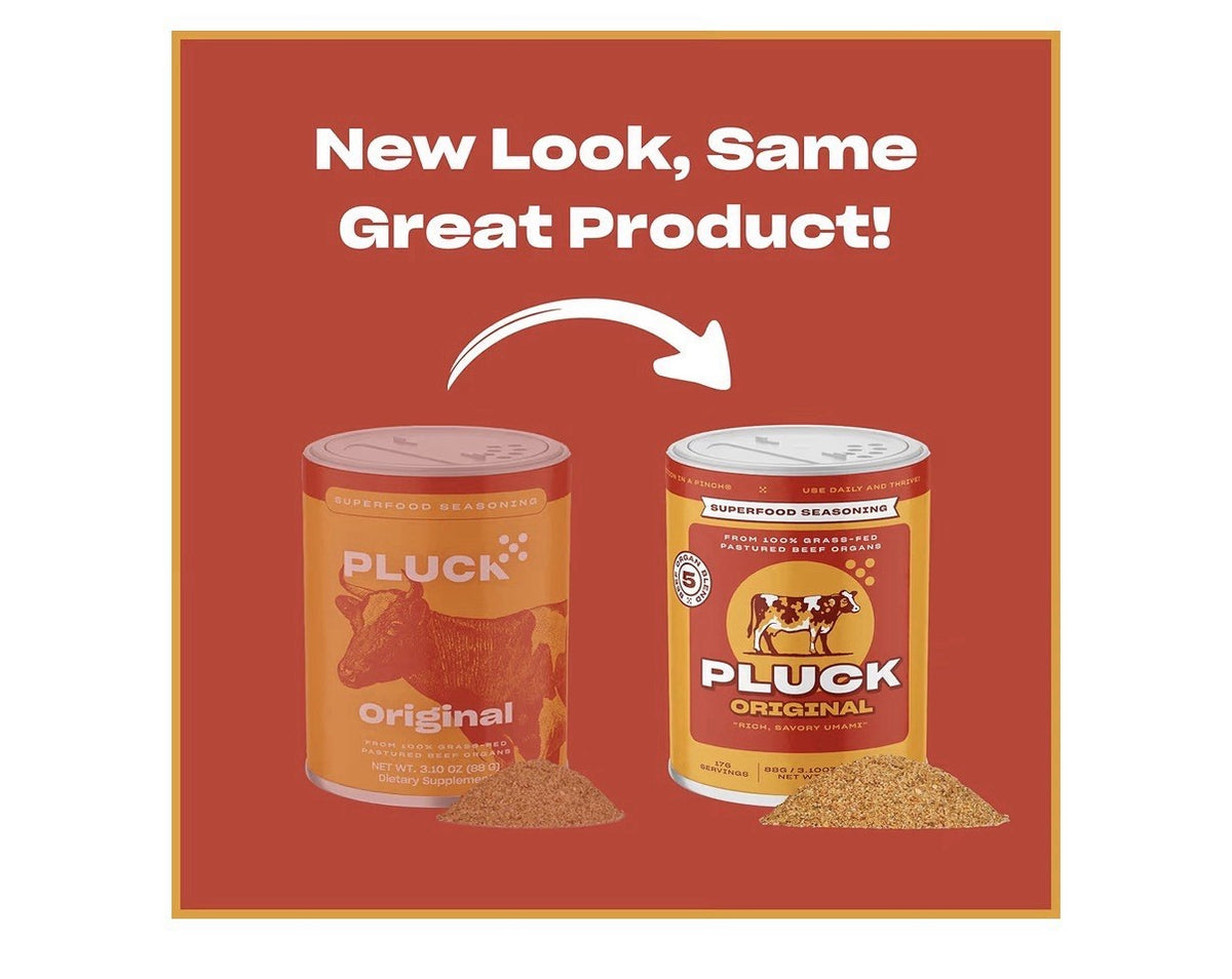 Pluck Original Organ Meat Blend Seasoning Grass-Fed Pastured Beef Organs 176serv