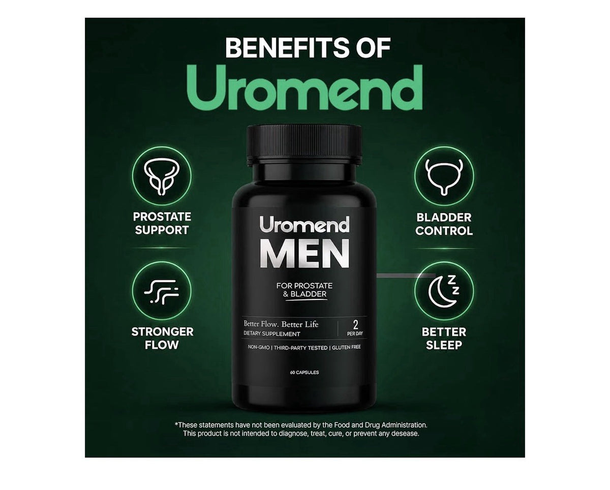 Uromend Men For Prostate & Bladder Better Flow Better Life Urinary Health 60caps