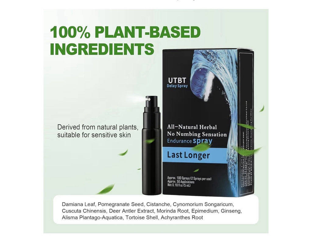 UTBT Delay Spray for Men No Numbing Sensations Better Stamina Endurance Spray